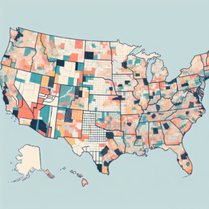 A map of the United States with shaded areas highlighting designated Opportunity Zones for economic development, displayed across various states and regions.